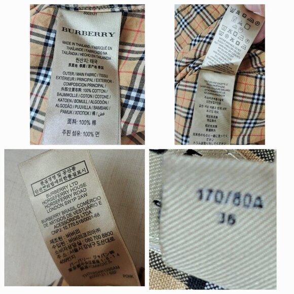 Burberry Women's LS Button Down Shirt Top Nova Check Size 4 US - Picture 5 of 16